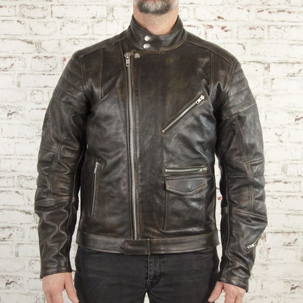 rocker leather motorcycle jacket - veste moto cuir rocker