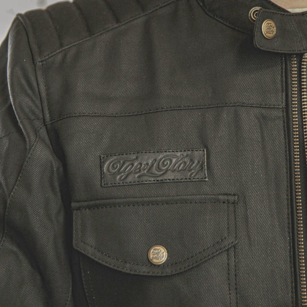 Worker black coated denim Motorcycle Jacket - Age of Glory