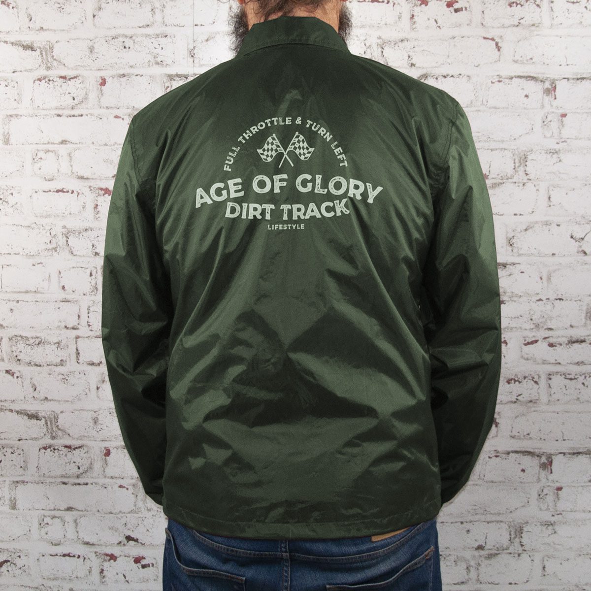 Roadie Coach Jacket Olive Green - Age of Glory