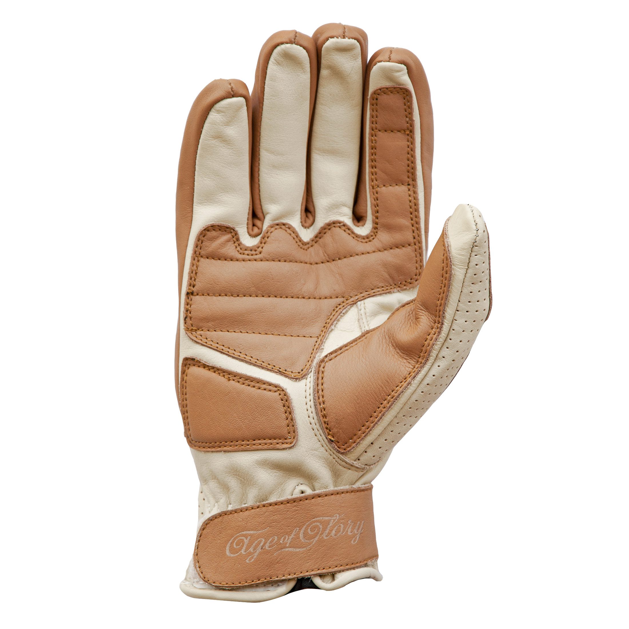 Gants Moto Homologués CE Hero Cuir Blanc Camel - Age of Glory