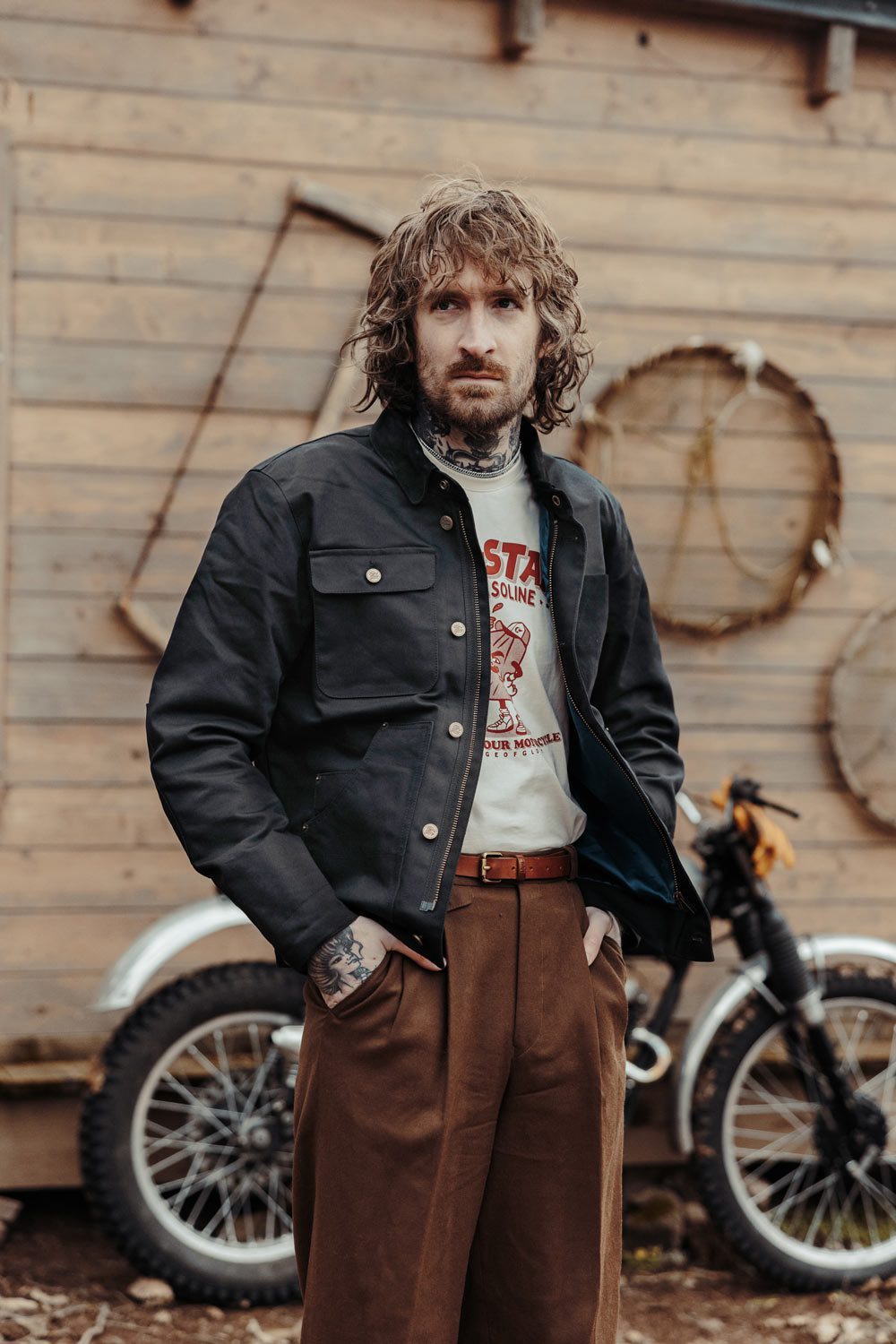 Veste moto vintage deals